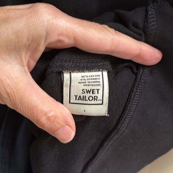 Swet Tailor Black Lightweight Hoodie Large - Picture 8 of 9